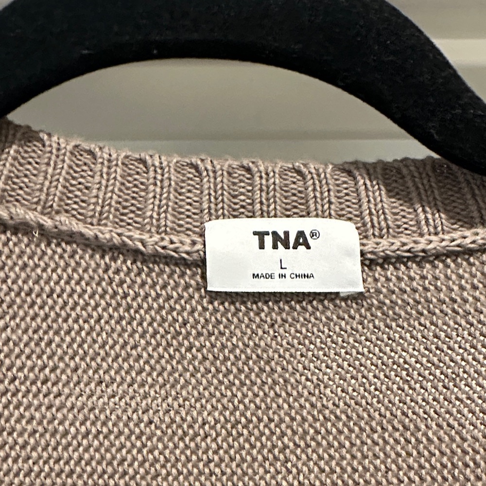 Aritzia TNA Women's Taupe Sweater Cardigan - Picture 2 of 5